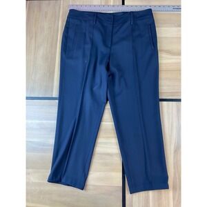 LUISA CERANO‎ Navy Blue Tailored Wool Blend Dress Pants Women's Size 14